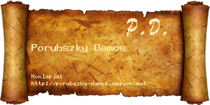 Porubszky Damos névjegykártya